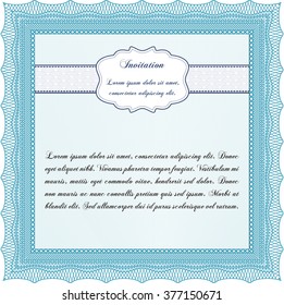 Invitation template. Detailed. Easy to print. Cordial design. 