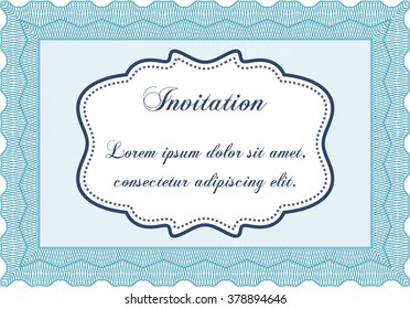 Invitation template. Detailed. Nice design. Easy to print. 