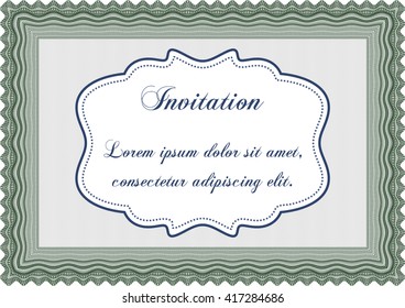 Invitation template. Easy to print. Cordial design. Detailed. 