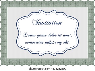 Einladungsvorlage. Einfach zu drucken. Detaillierte Angaben. Herzliches Design. 