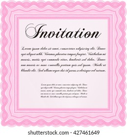 Invitation template. Easy to print. Detailed. Nice design. 