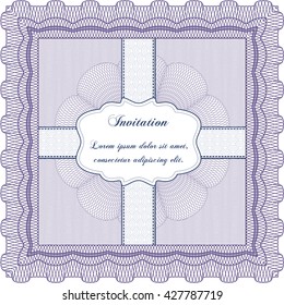 Invitation template. Easy to print. Detailed. Nice design. 