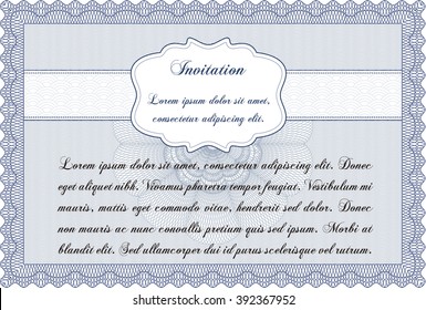 Invitation template. Easy to print. Nice design. Detailed. 