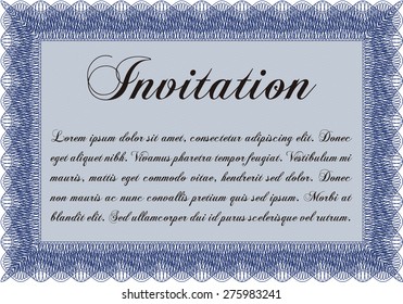 Invitation template. Elegant design. With complex background. Customizable, Easy to edit and change colors.