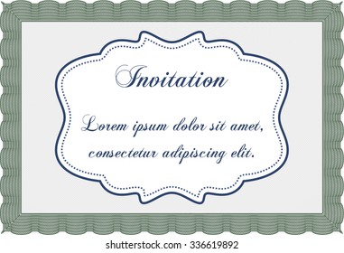 Invitation template. Elegant design. Customizable, Easy to edit and change colors.With complex background. 