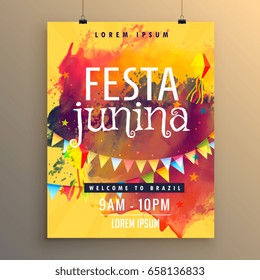 invitation template for festa junina festival design