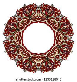 Invitation template with floral frame pattern. For Wedding, greeting cards, Birthday Invitation. The front and rear side. Vector illustration.