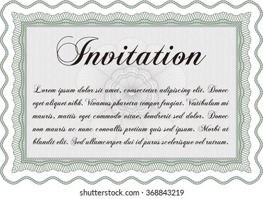 Invitation template. Good design. Complex background. Detailed.