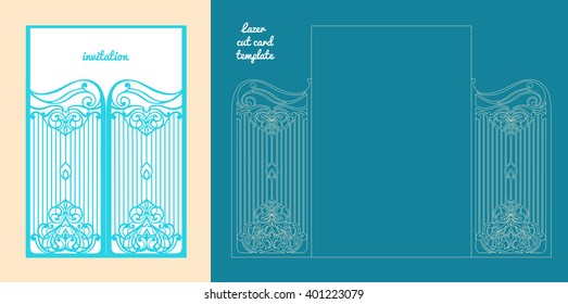 Invitation template for laser cutting. Ideal for your wedding ideas.