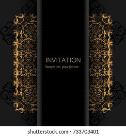  Invitation template. Modern design. Wedding invitation or card with abstract background.