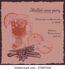 Invitation template for mulled wine party