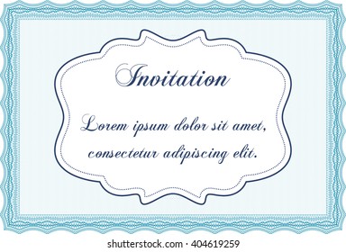 Invitation template. Nice design. Detailed. Easy to print. 