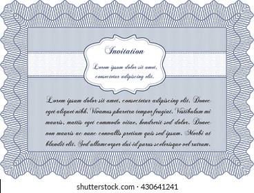 Invitation template. Nice design. Detailed. Easy to print. 