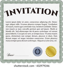 Invitation template. Nice design. Detailed. Easy to print. 