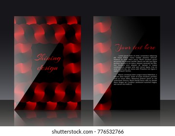 Invitation template for a party with bright red round elements