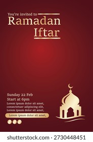 Invitation template for Ramadan Iftar dinner 