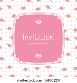 Invitation template, seamless pattern included