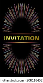 Invitation template. Vector illustration. Vertical 9:16.