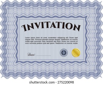 Invitation template. Vector illustration.Excellent design. Printer friendly. 
