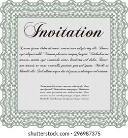 Invitation template. Vector illustration.Excellent design. Printer friendly. 