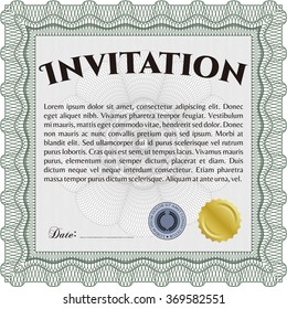 Invitation template. Vector illustration.With complex background. Excellent design. 