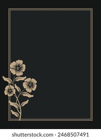 Invitation template with vintage ornamental frame