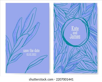 Plantilla de invitación para una boda o evento especial. Resumen del fondo floral. Ilustración vectorial creativa. Diseño moderno de plantillas de folletos vectoriales.