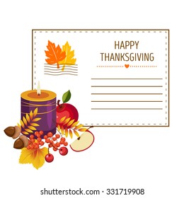 The invitation for thanksgiving, vector illustration of colorful banner