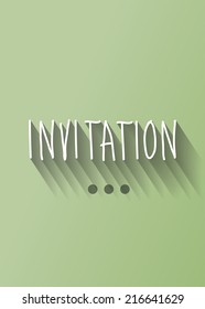 invitation typo with shadow vector, wedding theme