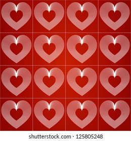Invitation / Valentine's day. Abstract vector hearts. Gift card