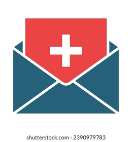 Invitation Vector Glyph Two Color Icon For Personal And Commercial Use.
