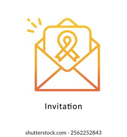 Invitation  Vector Gradient Icon. Eps File 10