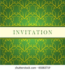 Invitation vector green card