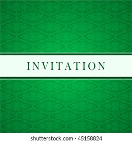 Invitation vector green card