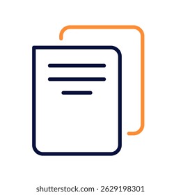 Invitation Vector Icon for Event Notification and Message Letter. Paperwork with RSVP symbol, party invite or formal email design. Line Duo Tone Icon