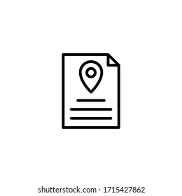 Invitation vector icon in linear, outline icon isolated on white background