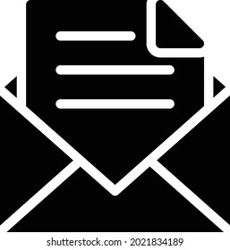 ilustración de vector de invitación aislada en un fondo transparente. iconos vectoriales de glifo para el concepto o gráficos web.