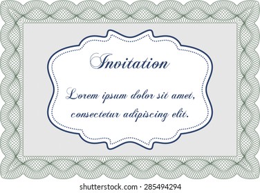 Invitation. Vector illustration.With background. Lovely design. 