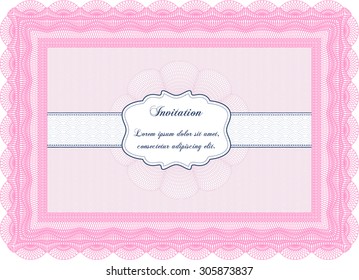 Invitation. Vector illustration.With complex background. Excellent design. 