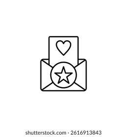 Invitation vector line icon icons design