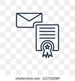Invitation vector outline icon isolated on transparent background, high quality linear Invitation transparency concept can be used web and mobile