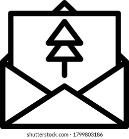 invitation vector thin line icon 