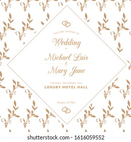 invitation with a very elegant flower theme