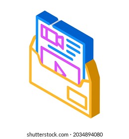 invitation for video conference isometric icon vector. invitation for video conference sign. isolated symbol illustration