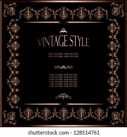 Invitation vintage card