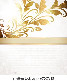 Invitation vintage card with floral ornament with flower for retro design.