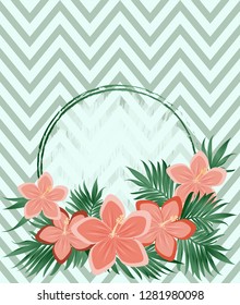 Invitation vintage floral card, vector illustration