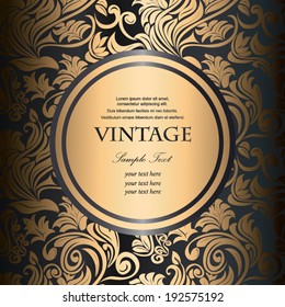 Invitation vintage frame on background