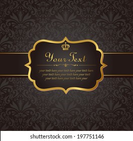 invitation vintage label vector frame