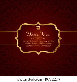 invitation vintage label vector frame